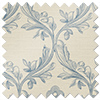 Trellis Prints, Vine and Bloom Romsey Raffs Blue - Roman Blind